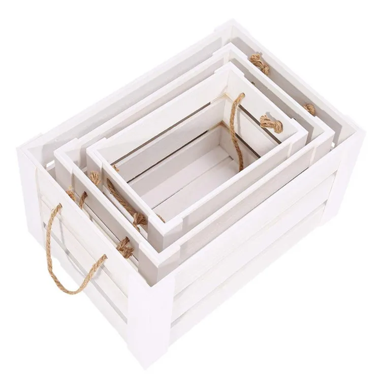 
Handmade nice workmanship amazing durability crates wood boxes white 