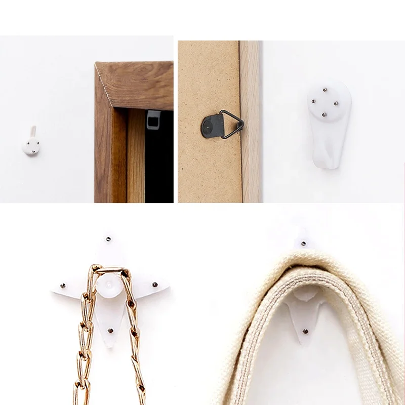 Non-Trace Wall Picture Plastic Hook  Hard wall Drywall hanger for Photo Frame Hanging