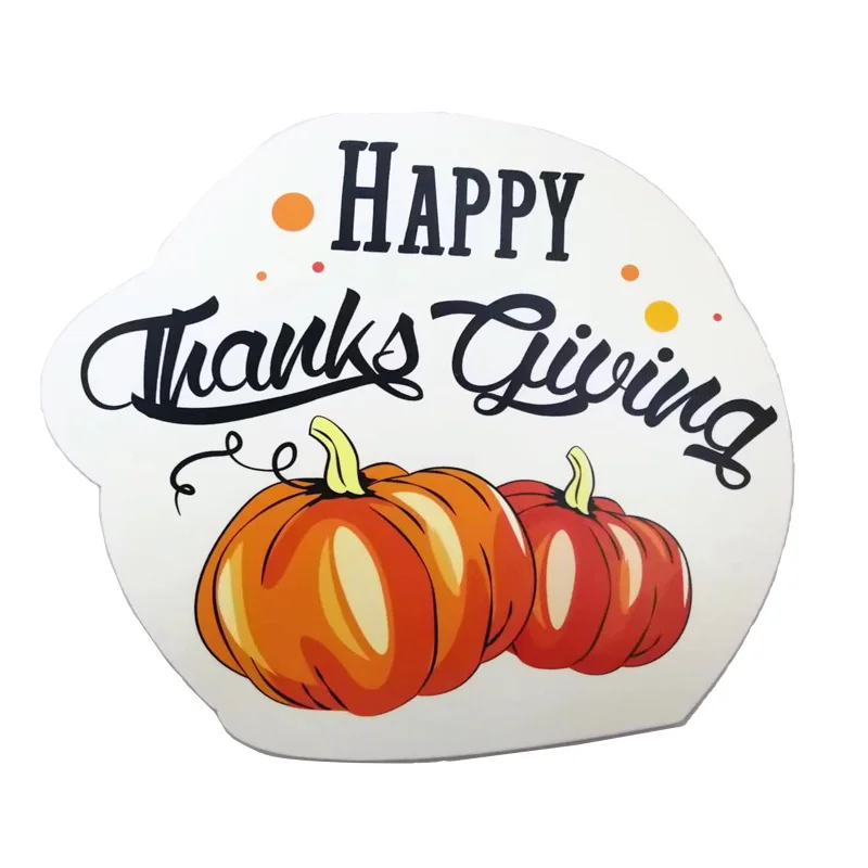 Thanksgiving Day Home Decoration PVC Board Outdoor Advertising Glossy Plastic Sign Board