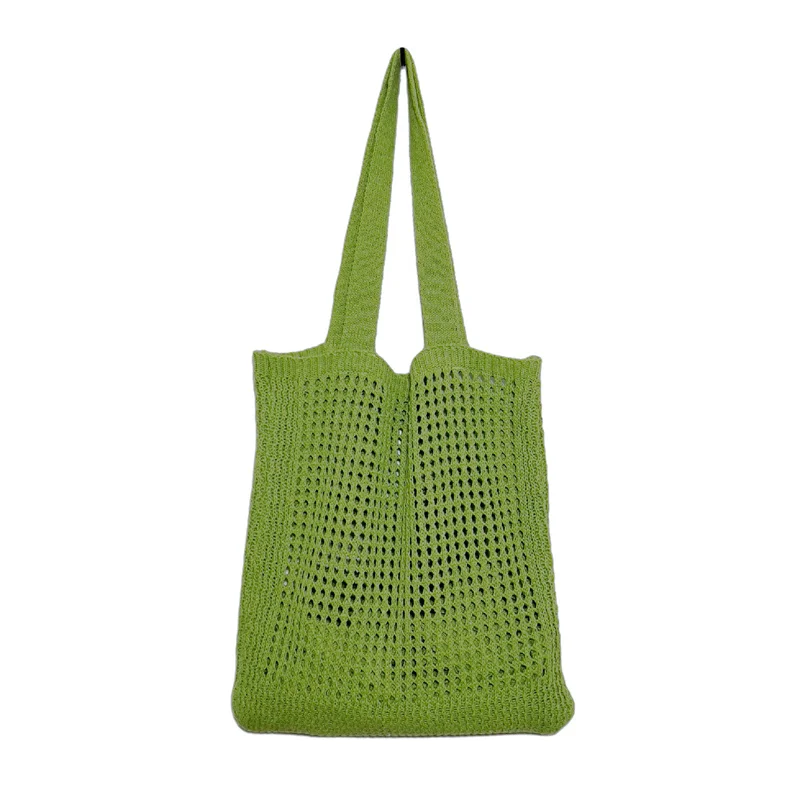 Crochet Mesh Beach Tote Bags Shoulder Bag Handbags Knitting Hollow Summer Bag Aesthetic for Women
