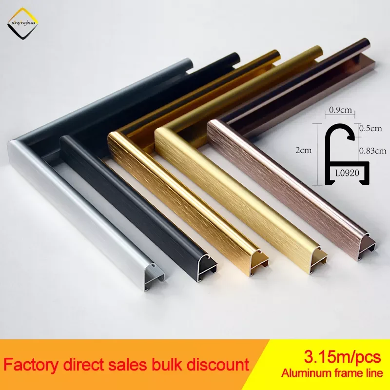 Customizable Size Aluminum Photo Picture Frames Moulding Profiles For Advertising Poster Certificate Diploma Metal Frame