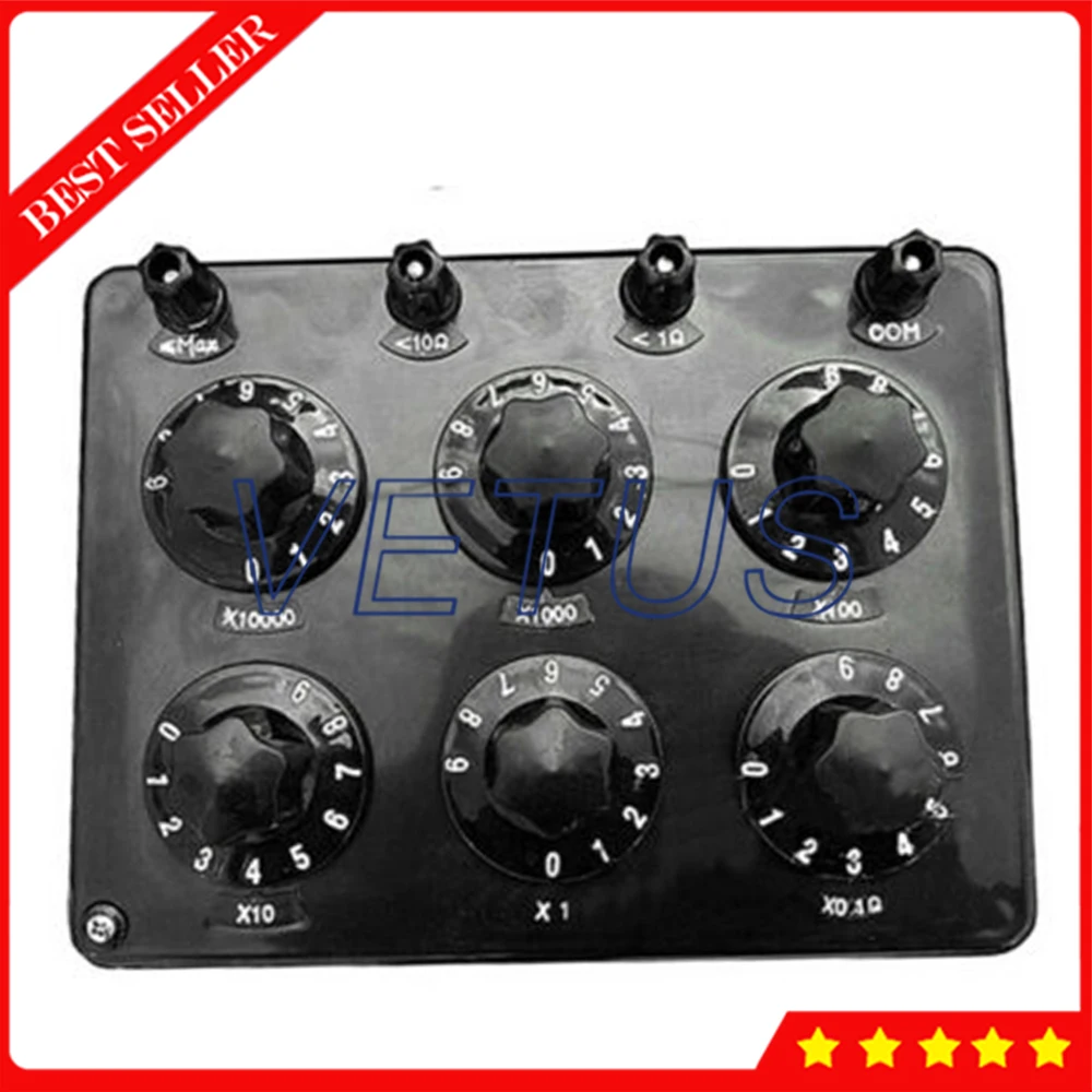 ZX21 DC Resistance Box Six Sets of Switches Adjustable Resistance Box Variable Decade Resistor 0~99.9999 Kilo-ohm