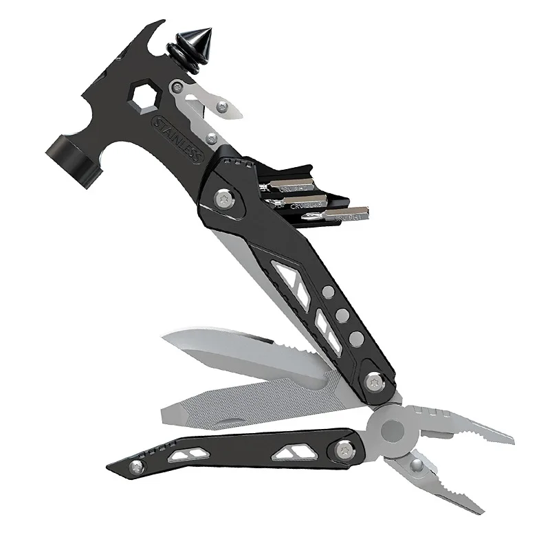 Открытый складной многофункциональный инструмент для выживания безопасный молоток