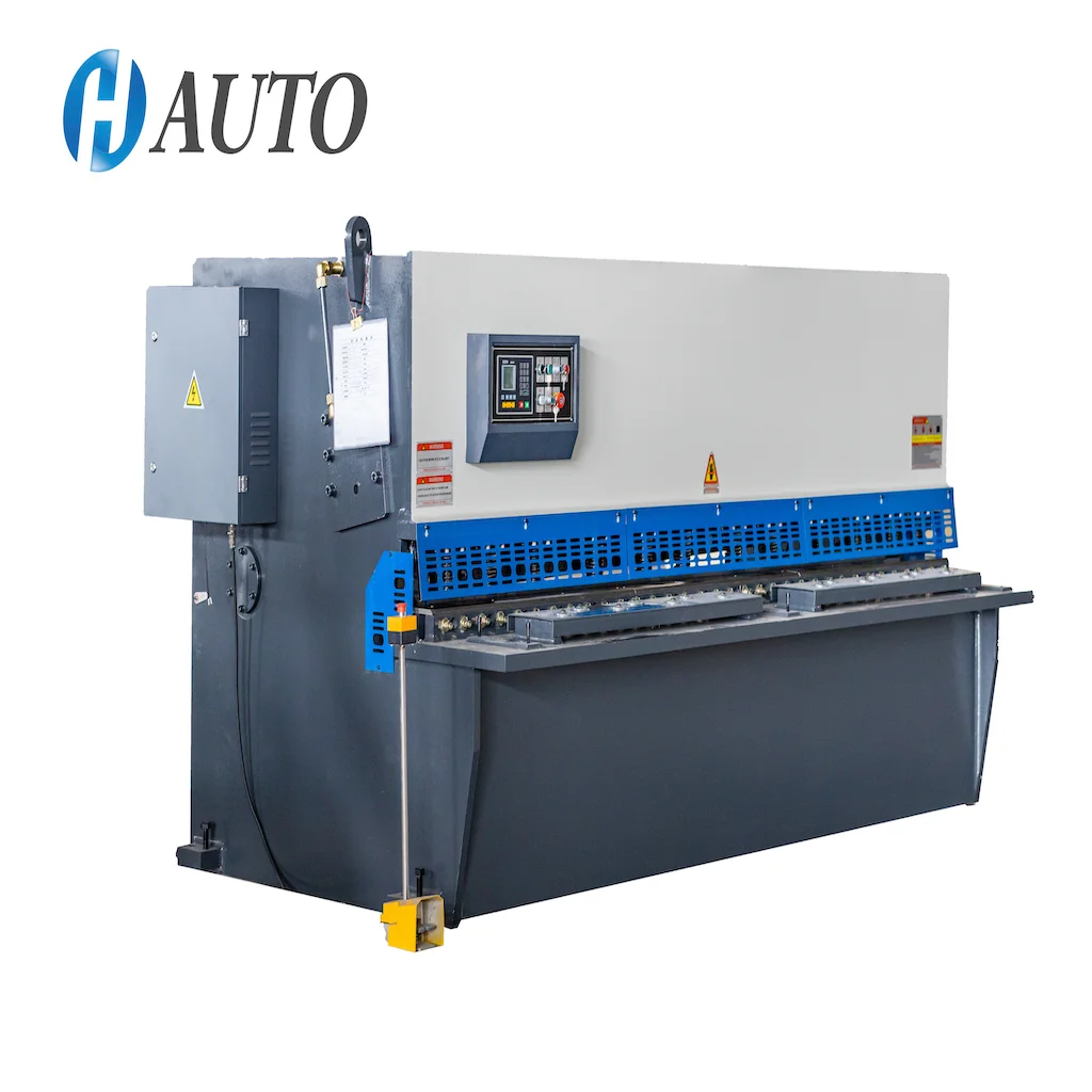 Hydraulic plate shearing machine cutting steel plate,metal cutting machine cutting length 3200mm with 13 mm thick metal