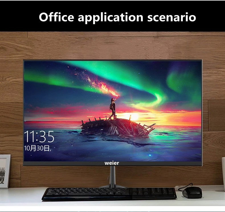 WEIER 19 inches FHD Desktop IPS Screen home office  PC Computer 12V TFT LCD Monitor