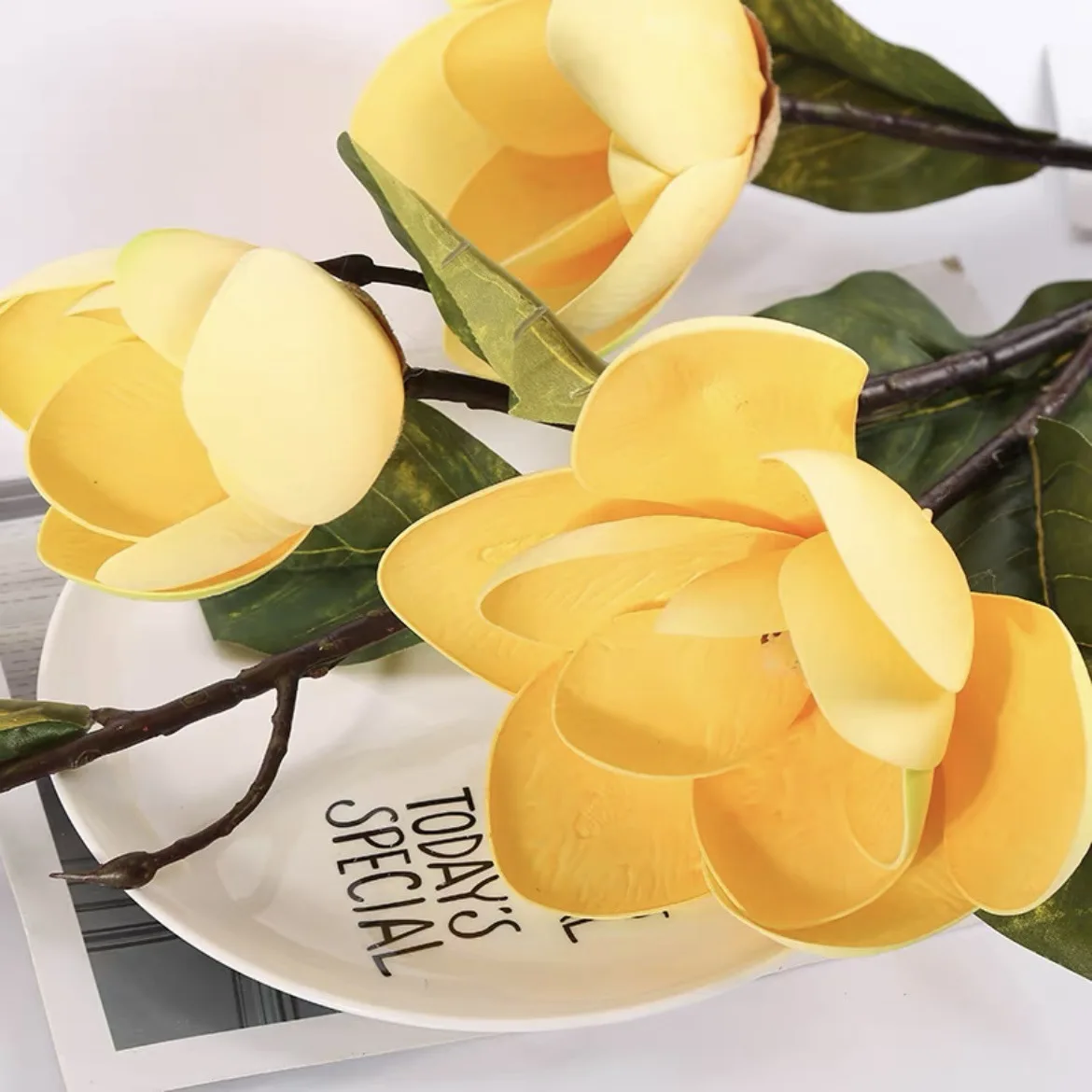 Artificial flower wall New Design Artificial Orchid Artificial Real Touch Green Orchids With Grass Preserved flower