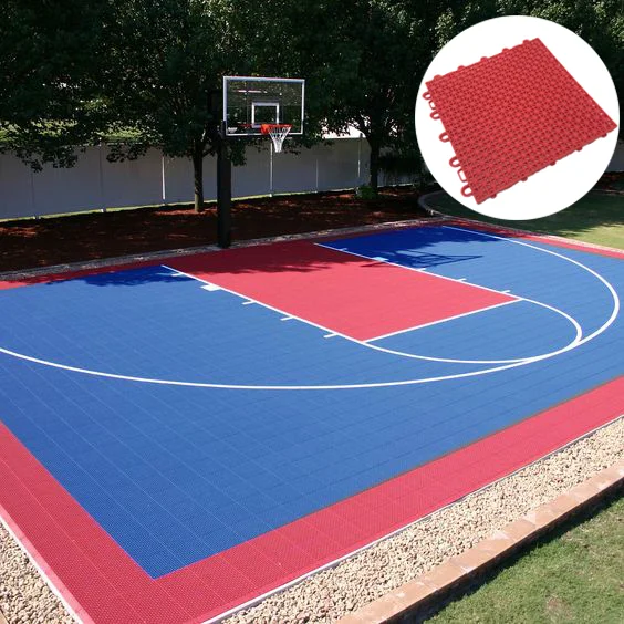Wanhe high quality portable  tiles for sale diy outdoor basketball tennis pickleball futsal sports court flooring