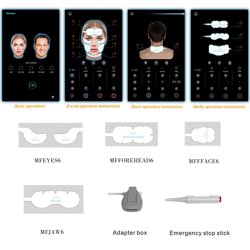 MFFACE Pe-face EMT rf needle-free muscle tone less wrinkles more lift ems facial skin toning machine ems for face