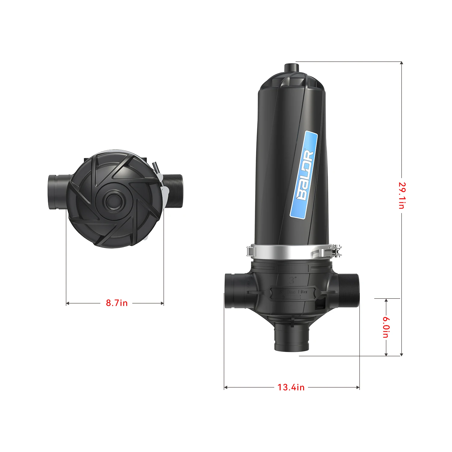 2 Inch 3 Inch T Type Plastic Automatic Self-cleaning Disc Water Filter For Farm Irrigation System Agriculture Filter Irrigation