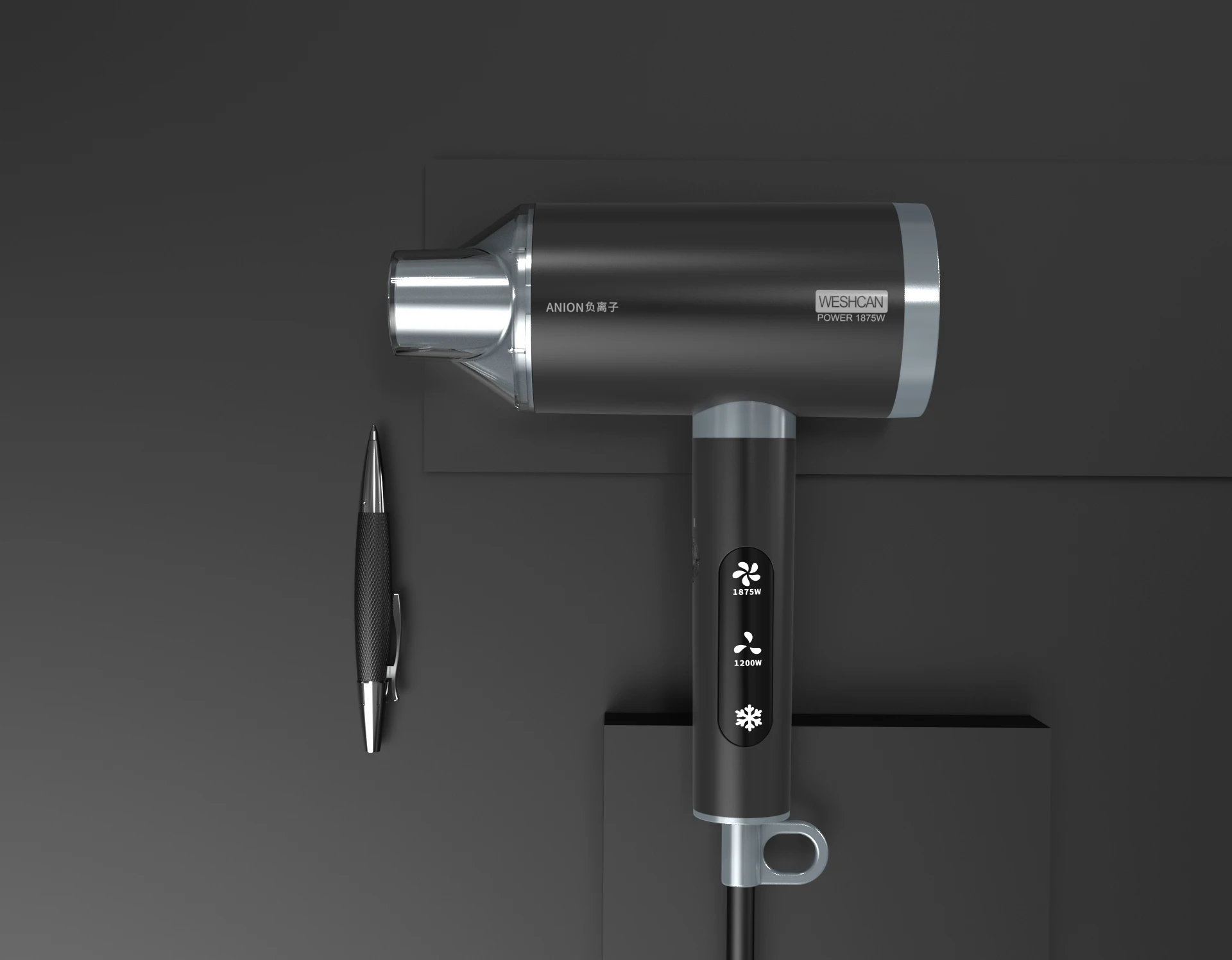 WESHCAN Portable Professional Hair Dryer Wholesale LED Display Touch Sensor Screen Hair Blow