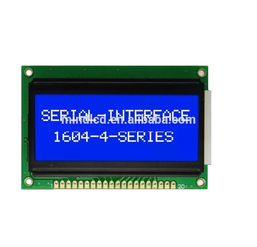 16X4 stn lcd module positive transreflective blue color  character lcd module