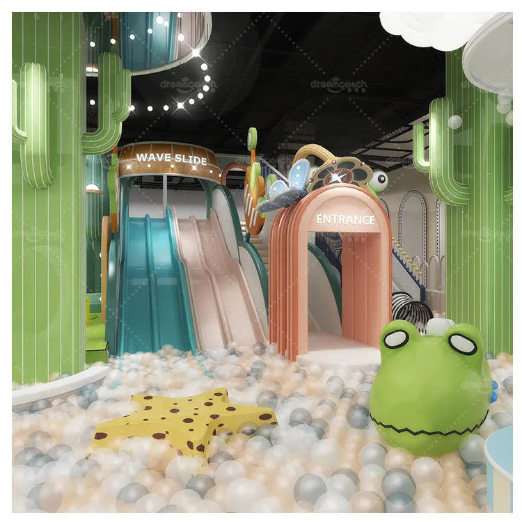 Dinosaur Theme Ball Pit Amusement Play Game Children Soft Playground Equipment Indoor Park for Kids