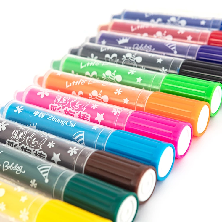 6 12 Colors Silky Washable Wax Crayons for Children Fancy Face Paint Gel Twistable Crayon