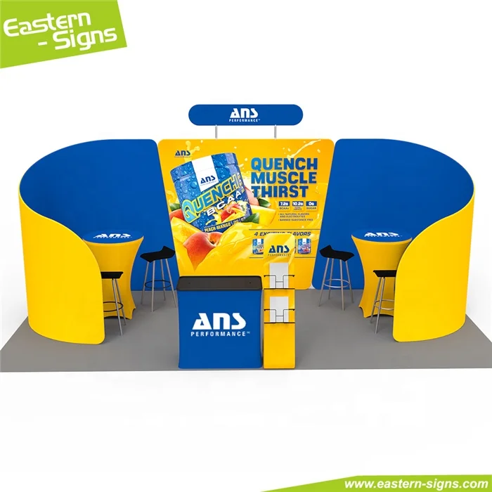 Standard modern portable aluminum fabric 10x20 advertising exhibition booth floor system for fair