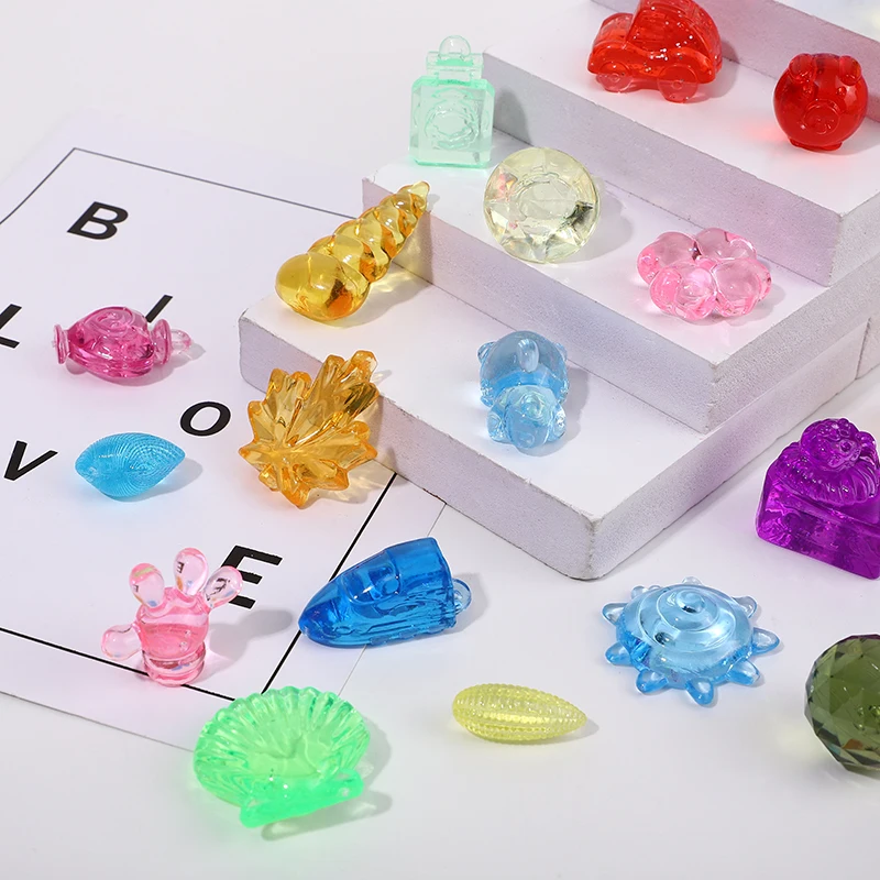 MIX  Color Transparent Acrylic Beads Factory Wholesale Customize Cartoon Beads Plastic Beads Bulk for Kid Party Toy