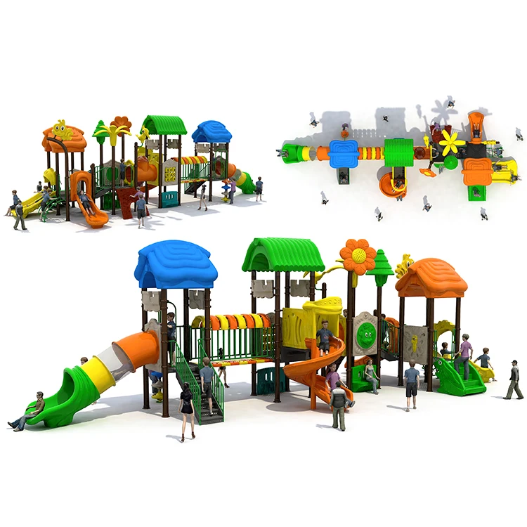 outdoor playground fitness equipment kids games park ride swing tube transparent plastic slide