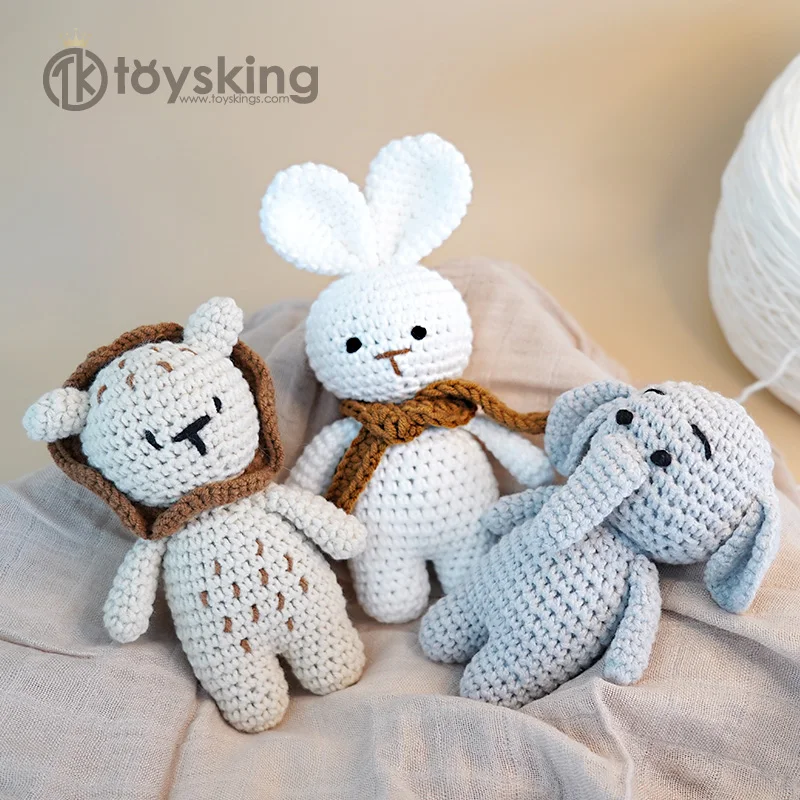 Handmade Crochet Woodland Animal Plush - Breathable Fabric, Perfect for Christmas, Halloween, and Thanksgiving Gifts