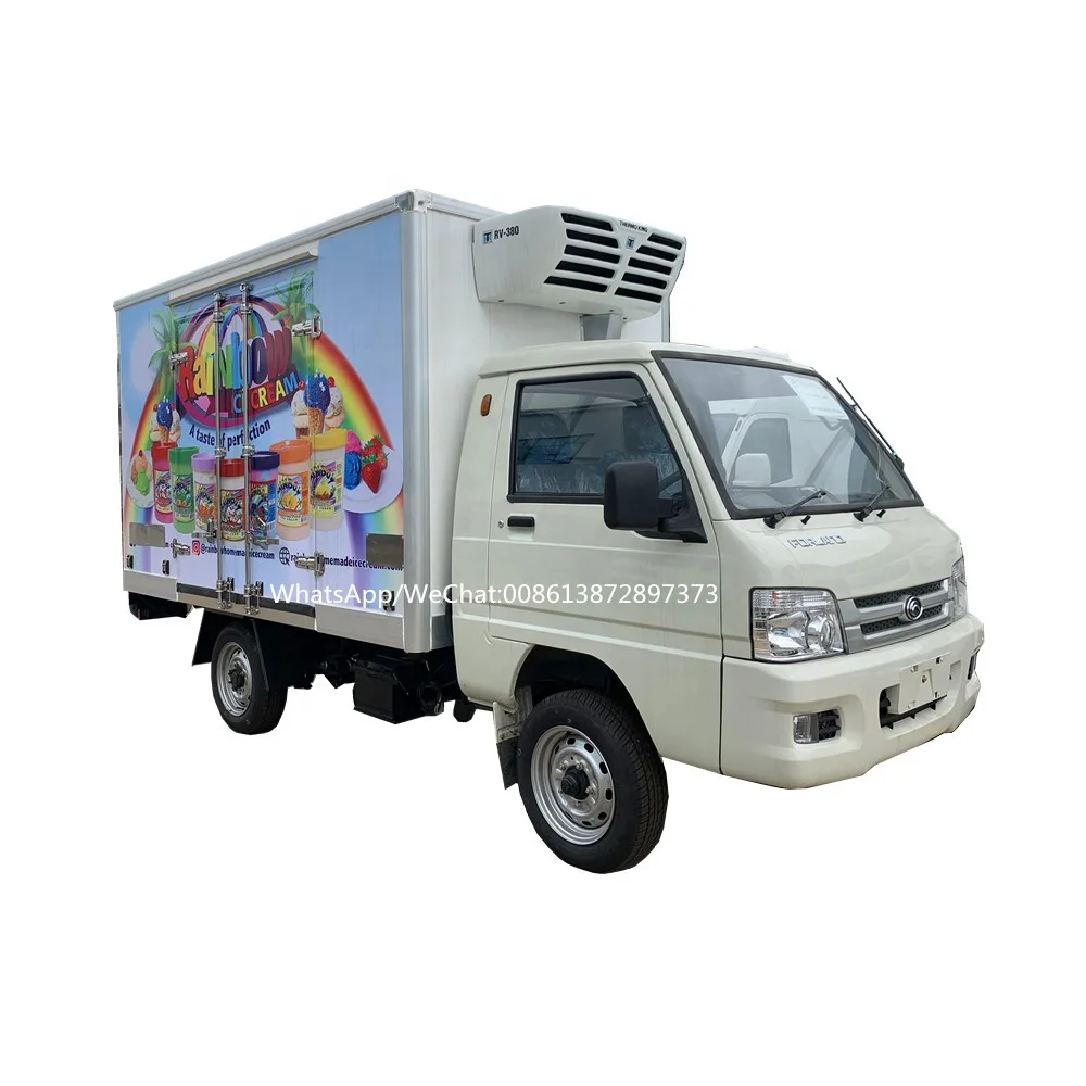 4 колеса Полноприводной трактор FOTON мини холодильник с морозильной камерой грузовик небольших рефрижераторов для мороженого транспортировки