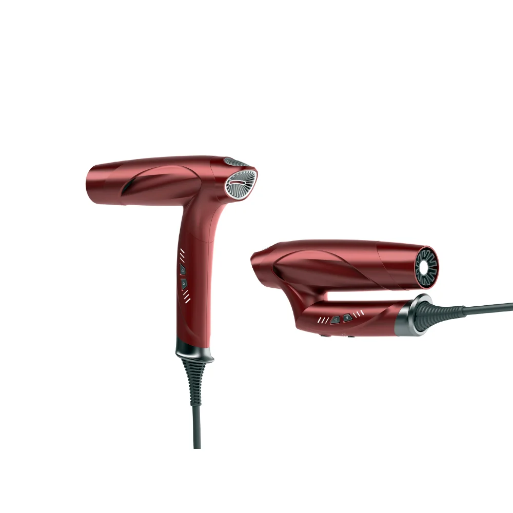 Salon AC Motor 1800W Ionic Hair Dryer Folding Design High-speed Cool Hot Temperature Blow Dryer
