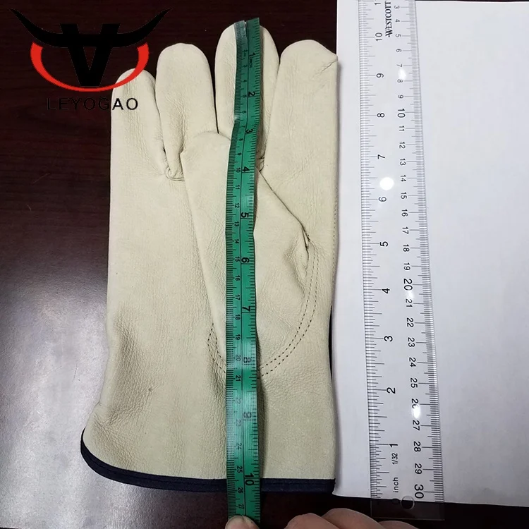 Wholesale custom made motorcycle embroidery pigskin leather gloves for driving