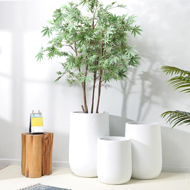 Minimalistic custom color garden decoration terracotta cement planters concrete flower pot molds indoor plant planters