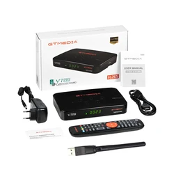GTmedia V7 Pro-цифра спутниковый телевизионный ресивер DVB-S/S2/S2X + T/T2 H.265 PowerVu Biss Key Cccam Youtube плюс с USB