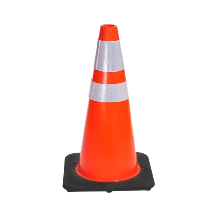 PVC Rubber Security Round Cones For Road Construction