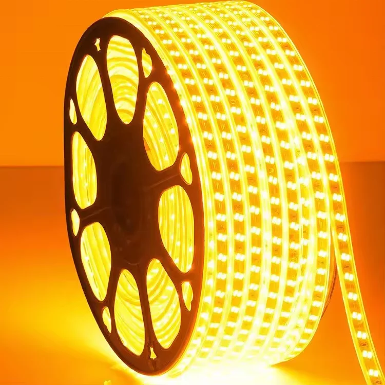 AC 110V 220V SMD 2835 High Bright Flexible LED Light Ribbon Warm Cool White IP67 Waterproof LED Tape for Landscape Decoration