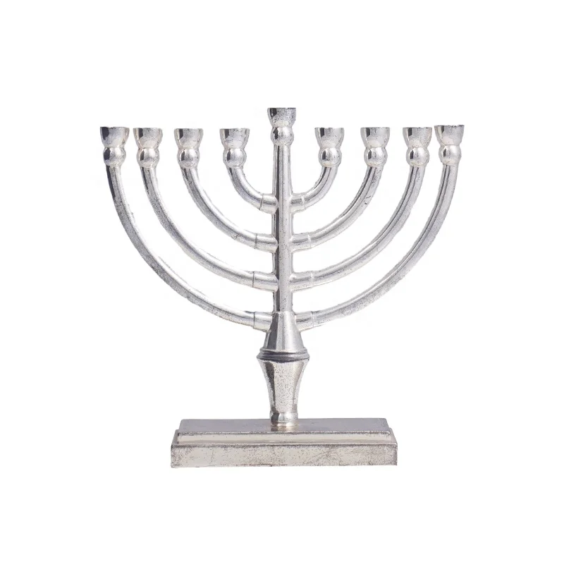 Jewish Menorah Candle-holders Religions Candelabra Hanukkah Candlesticks 9 Branch Candle Holder