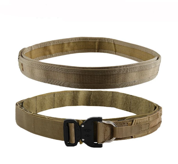 Tactical Molle Belt With Buckle Heavy Duty EDC for Men Rigger Double belt system