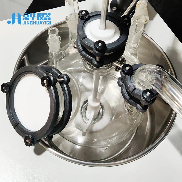 Lab Chemical Machine Single Layer Biological Mini Type Glass Reactor 1L-50L