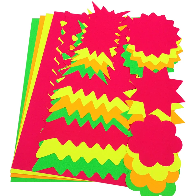 A4 Fluorescent Card Bumper Pack DIY Paper