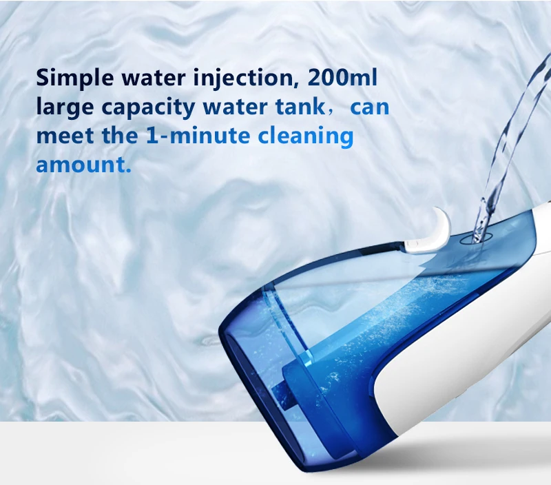 2024 Oral Hygiene Rechargeable Dental Water Flosser IPX7 Waterproof Portable with 3+ Modes Soft Transparent Nozzle Tips Custom
