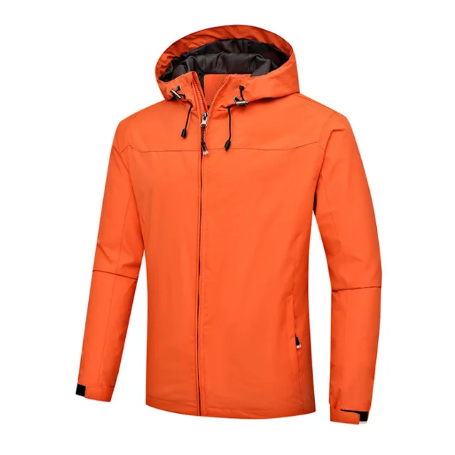 OEM Mens Soild Color Windbreaker Anorak Jogger Running Track Jackets waterproof rainproof hooded Large size jacket