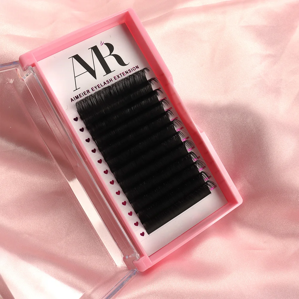 Lash Trays Custom Logo Cashmere 0.03 0.05 0.07 Handmade Matte Black C D Curl 8-25mm Volume Lash Extension