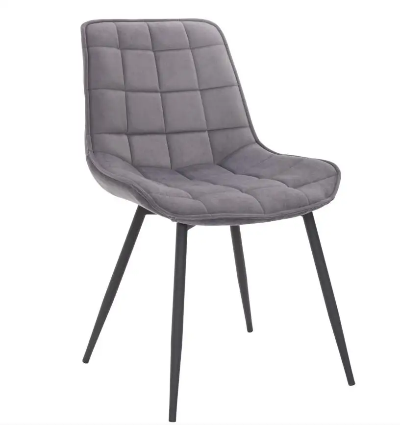 Factory Cheap Modern Leisure Furniture Armrest Velvet Dining Living Room Chair with Black Legs