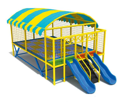 Kids outdoor trampoline park trampoline with roof