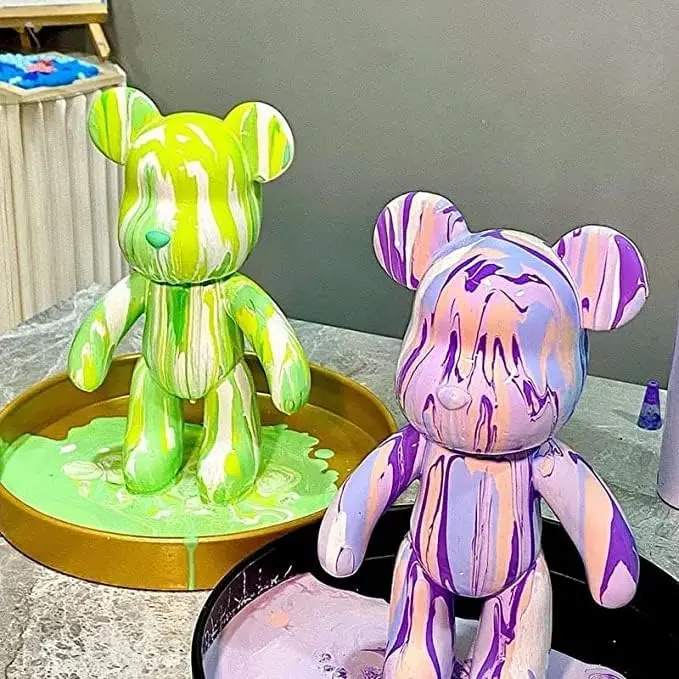 Custom Wholesale Diy Fluid Bear Piggy Bank Home Decoration for Kids and Adults