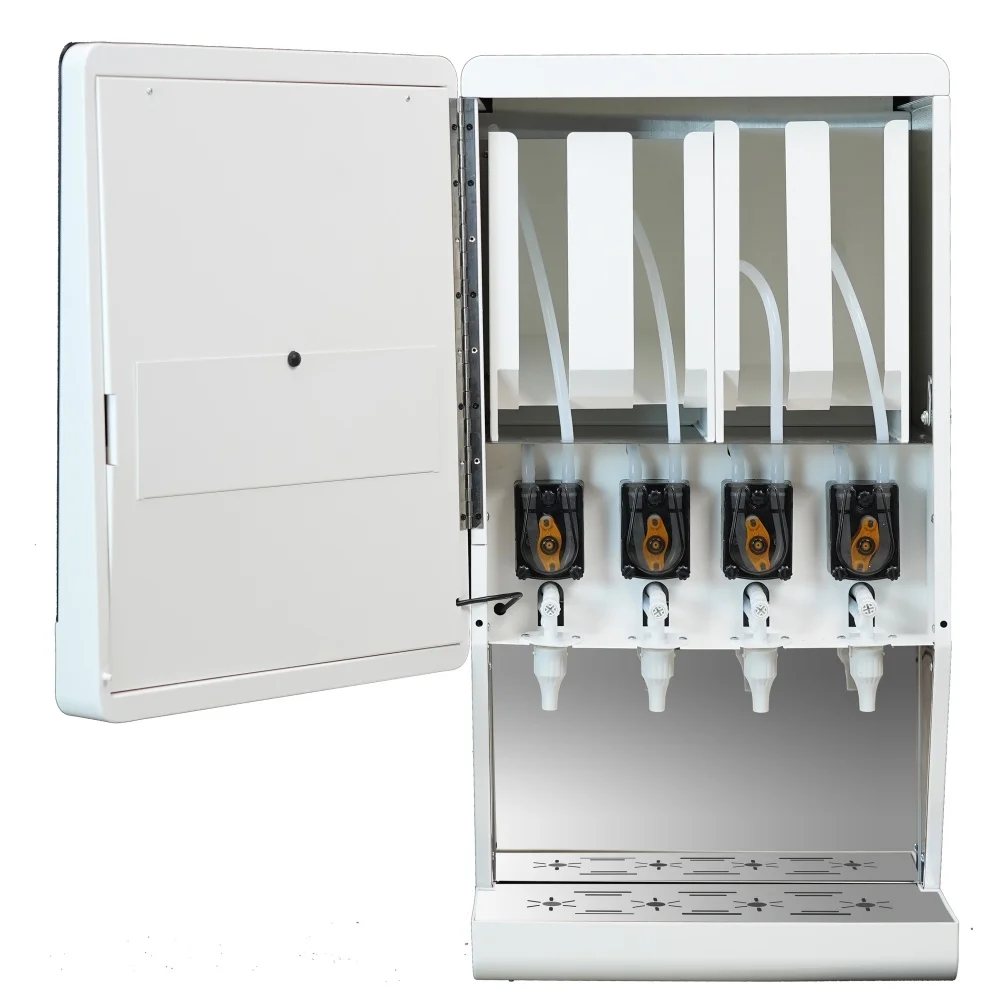 Commercial Desktop Economical Automatic  4 Flavours Ice Concentrated Hot And Cold Juice Beverage Vending Machine For Shop