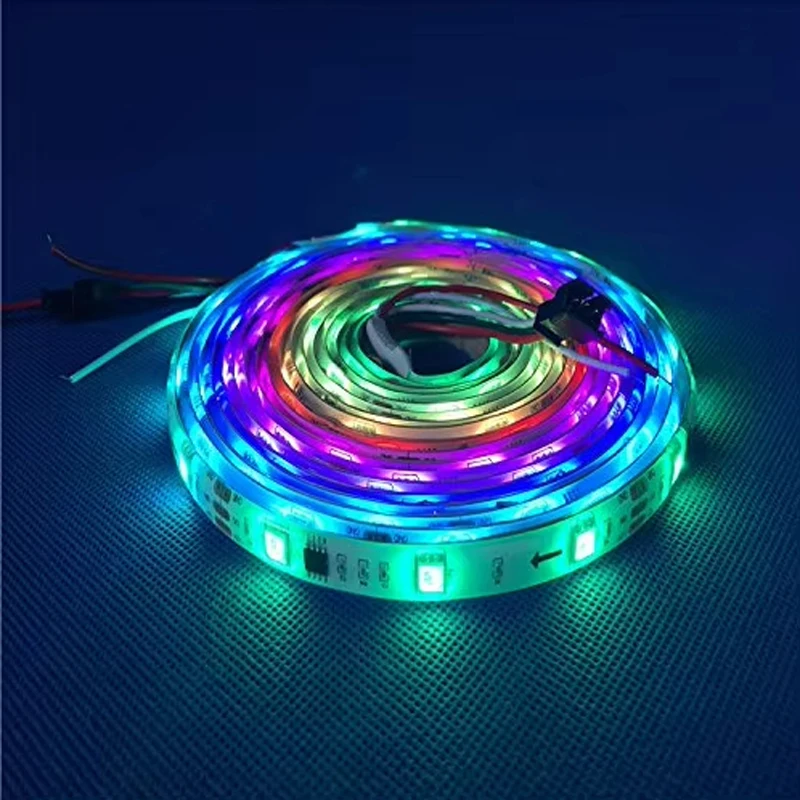 Individually Addressable 5v WS2812b addressable smd 5050 RGB led pixel strip light 30/ 60/144leds/m IP20 IP65