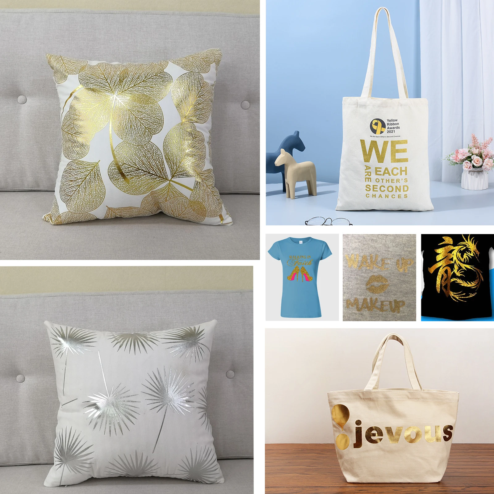 Xcellent Golden/Silvery UV DTF film Cold Peel AB films sets for UV DTF Sticker Printing