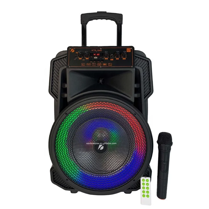 KTS 12 Inch Trolley Blue tooth speaker karaoke super Bass portable speaker with Led RGB light KTS-1640