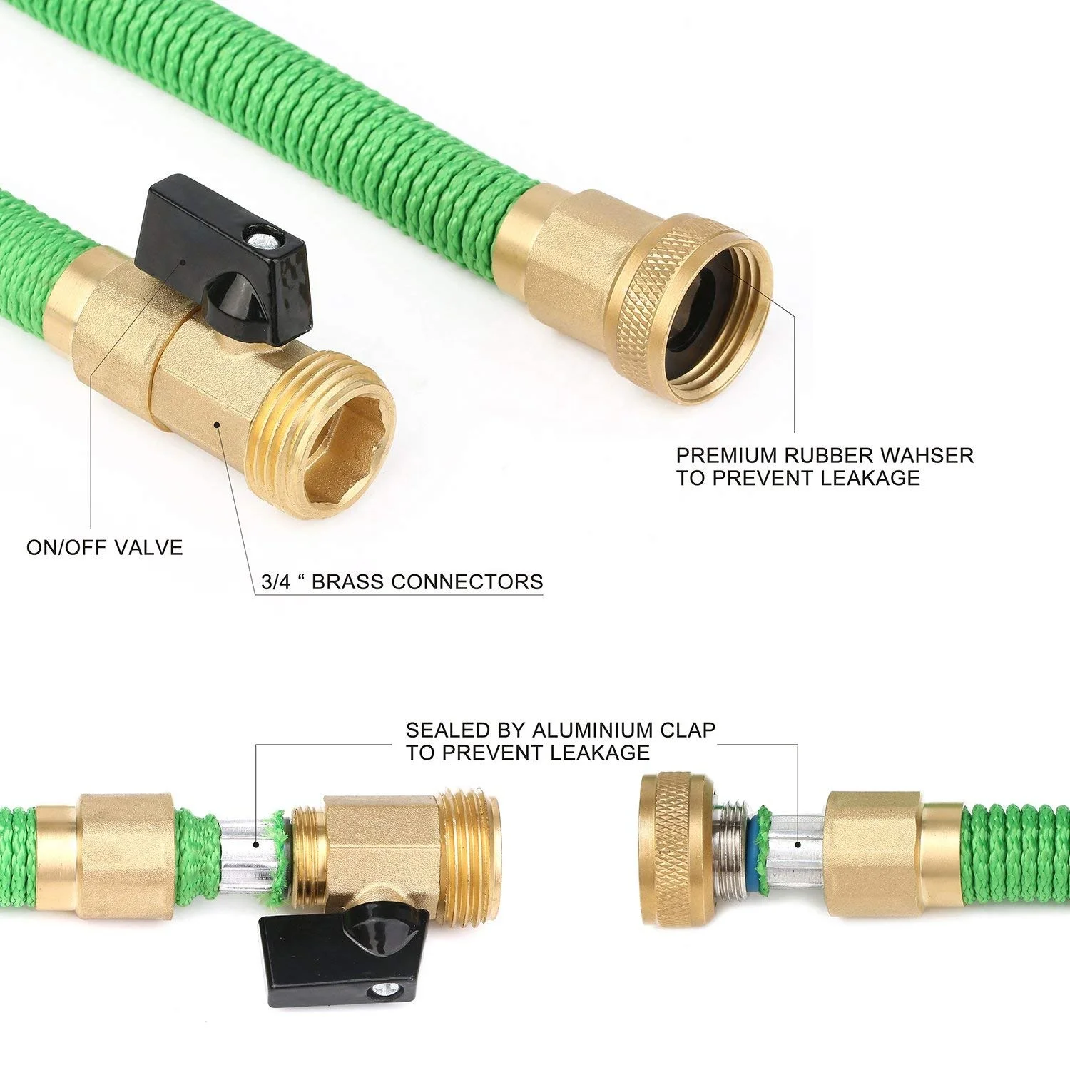 
New Product Ideas 2021 Garden Hose Expandable Flexible Water Hose Magic Garden Hose with Metal Spray Nozzle for Home & Garden 