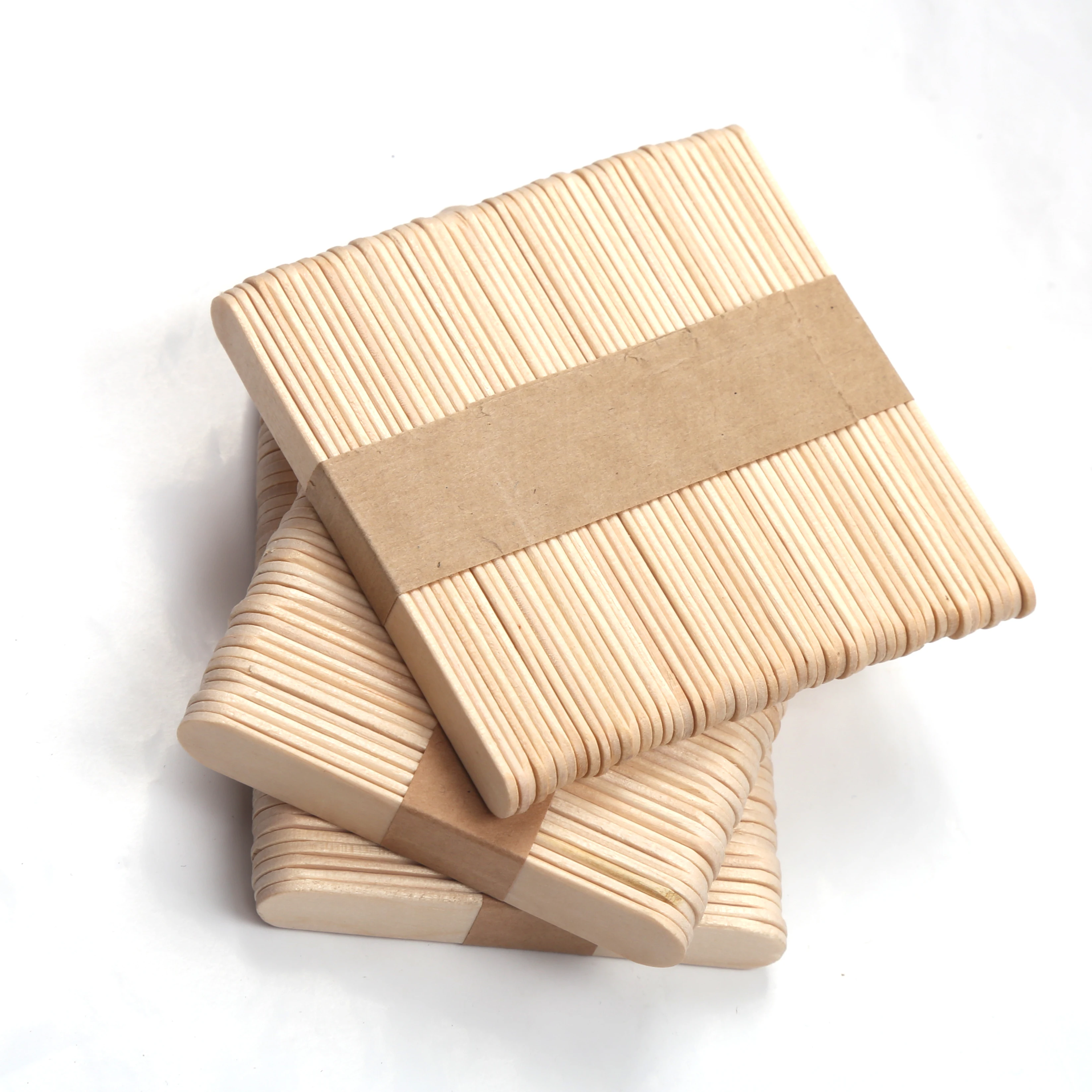 Natural color wooden craft popsicle stick  wood printed ice cream sticks