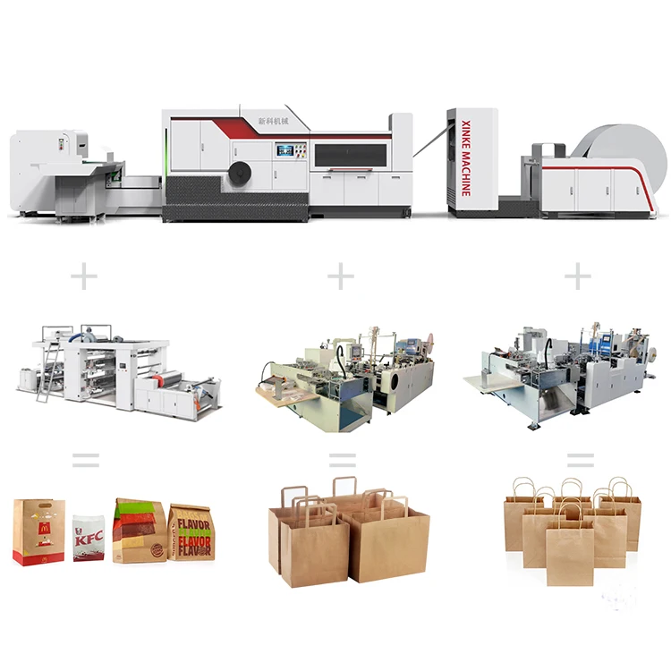 160pcs/min Stand up simple fully automatic kraft manufacturing square bottom paper bag making machine price