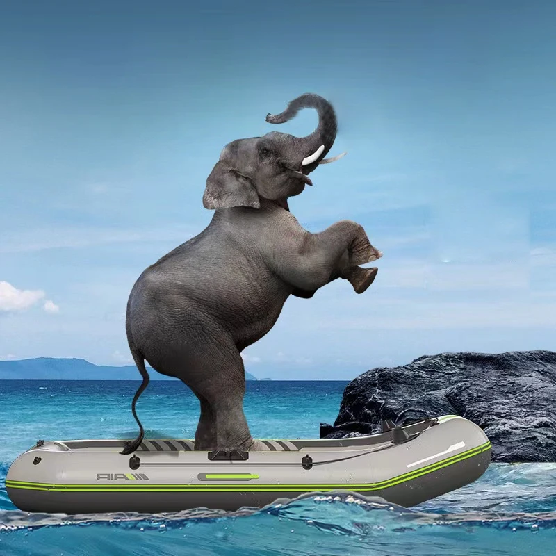 Super Strong Inflatable Boat Raft Set with 2 Aluminum Oars for Fishing Lakes and Rivers laminate PVC And Drop Stitch Material