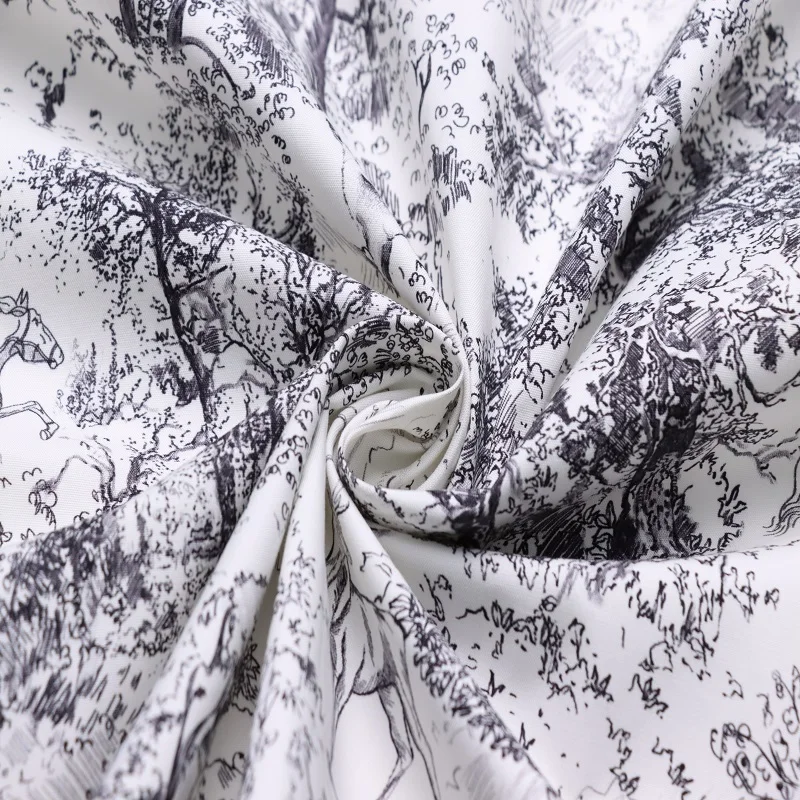 Durable Digital Printing 160gsm Vintage Floral Pure 100% Cotton Fabric Printed