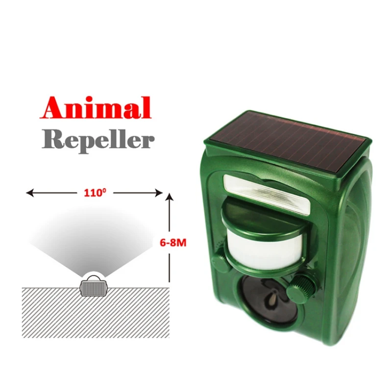 Solar Charge Ultrasonic Cat Repellent Dog Repellent Wild Boar Animal Repellent