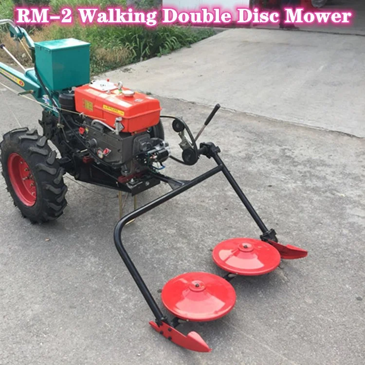Трактор с фронтальной двойной дисковой косилкой, садовая косилка, сельскохозяйственная маленькая газонокосилка
