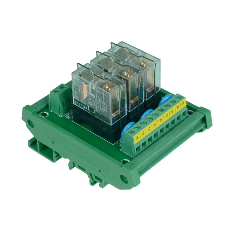 3 channels 16A Relay Module driver board output amplifier board PLC board  relay G2R-1-E Input 24V NPN